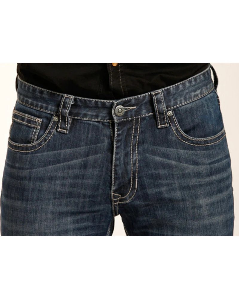 Rock & Roll Denim Men's Small "V" Reflex Revolver Slim Straight Jeans