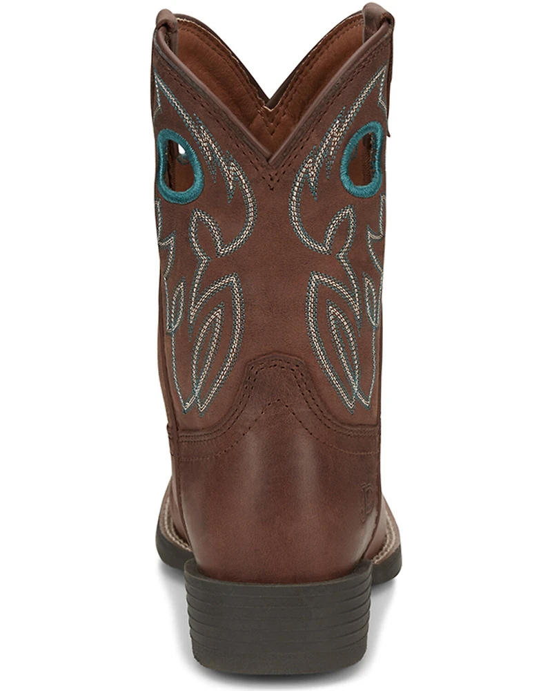 Justin Boys' Bowline Junior Western Boots - Broad Square Toe