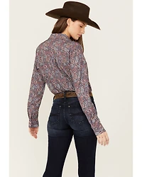 Cinch Women's ARENAFLEX® Paisley Print Long Sleeve Button-Down Western Shirt