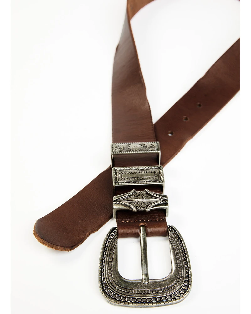 Shyanne Women's Triple Keeper Leather Belt