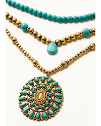 Shyanne Women's Summer Solstice Layered Concho Necklace
