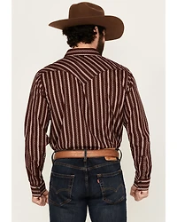 Cody James Men's Hansen Vertical Striped Wallpaper Print Long Sleeve Snap Western Shirt