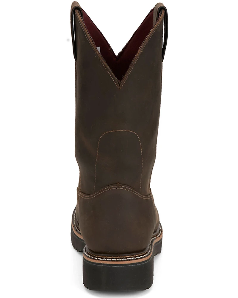 Justin Men's 11" Billings USA Waterproof Pull-On Work Boots - Steel Toe