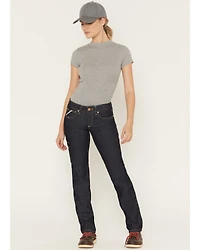 Ariat Women's Rebar Mid Rise Durastretch Raven Rinse Work Straight Jeanss