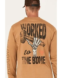 Hawx Men's To The Bone Long Sleeve Graphic Work T-Shirt