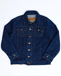Wrangler Boys' Prewashed Heavyweight Broken Twill Denim Jacket