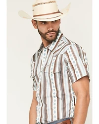 Sendero Provisions Men's Wyatt Serape Striped Short Sleeve Snap Western Shirt