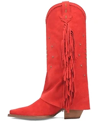 Dingo Women's Spirit Trail Fringe Tall Western Boots - Snip Toe
