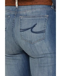 Ariat Women's Elaina Medium Wash High Rise Slim Trouser Stretch Denim Jeans