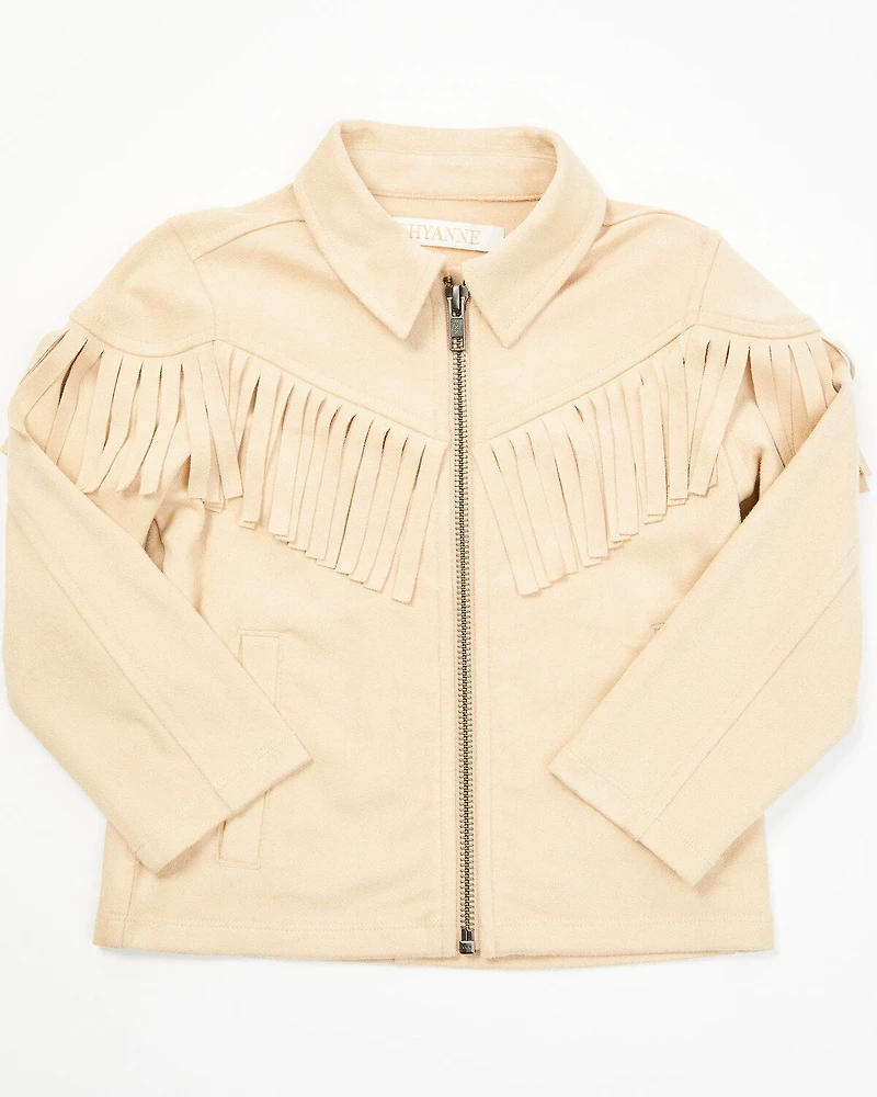 Shyanne Toddler Girls' Juniper Faux Suede Fringe Jacket