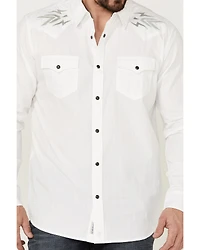 Moonshine Spirit Men's Relic Embroidered Southwestern Yoke Long Sleeve Snap Western Shirt