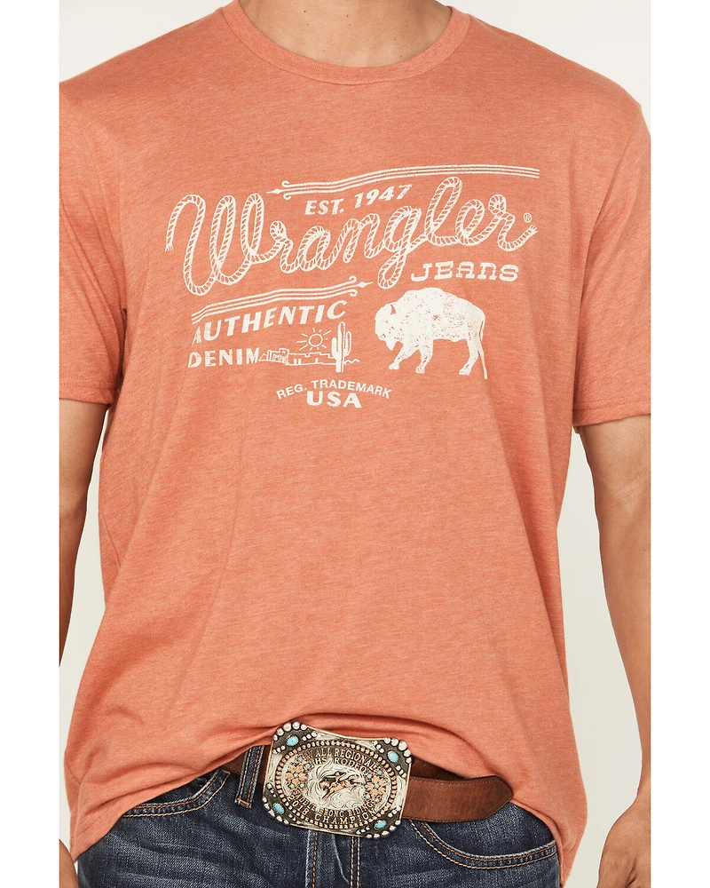 Wrangler Men's Roped Logo Short Sleeve Graphic T-Shirt