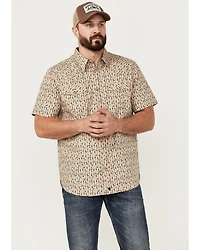 Moonshine Spirit Men's Vinyl Printed Short Sleeve Snap Western Shirt