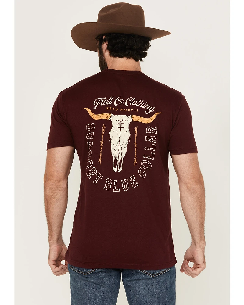 Troll Co Men's Homestead Logo Short Sleeve Graphic Work T-Shirt