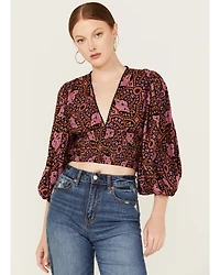 Jen's Pirate Booty Women's Rosalie Long Sleeve Print Top