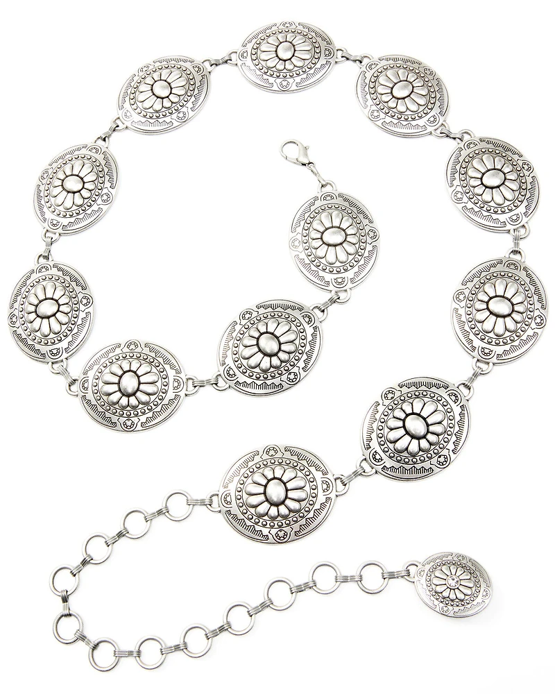 Shyanne Women's Oval Concho Chain Belt