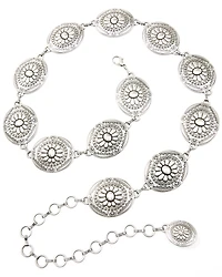 Shyanne Women's Oval Concho Chain Belt
