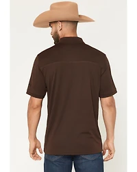 RANK 45® Men's Rigged Solid Zipper Polo