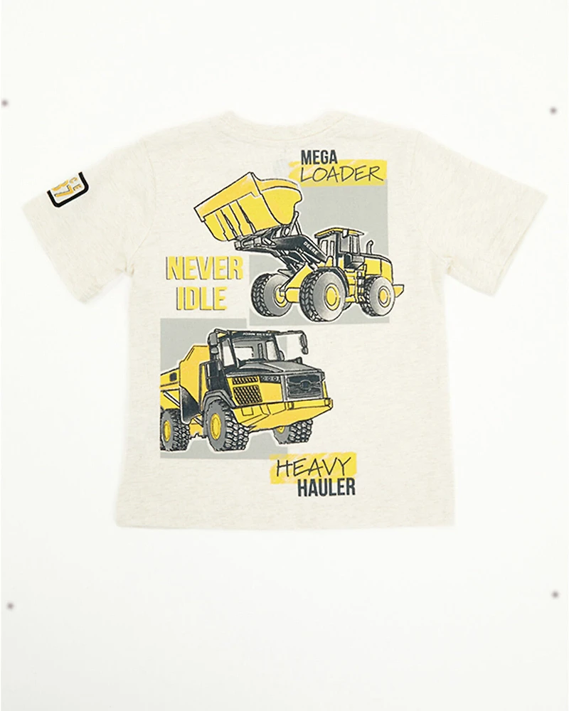John Deere Toddler Boys' Mega Construction Short Sleeve Graphic T-Shirt
