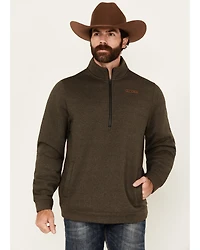 Cinch Men's Solid Quarter Zip Long Sleeve Pullover