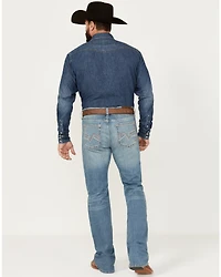 Cody James Men's Bandera Wash Wyatt Slim Bootcut Stretch Denim Jeans