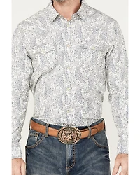 Cody James Men's Dagget Paisley Print Long Sleeve Snap Western Shirt