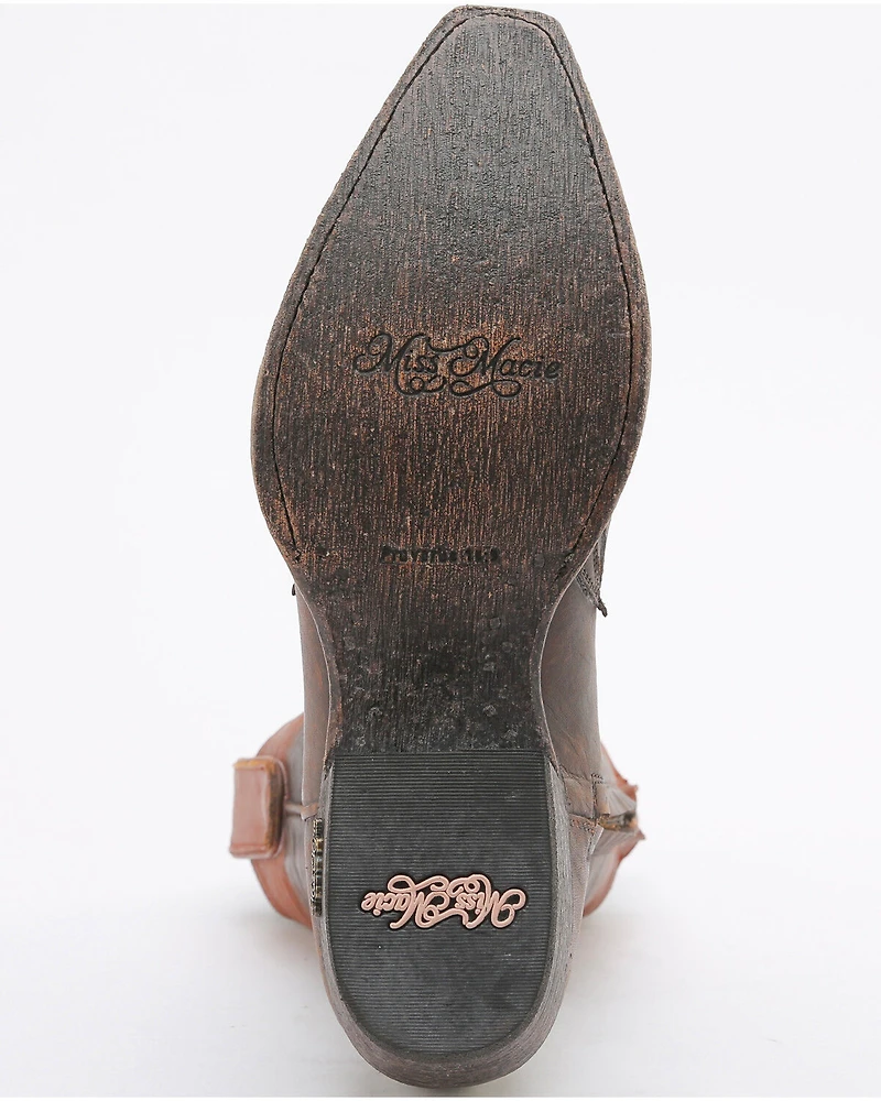 Miss Macie Women's Brown Weatherford Boots - Snip Toe