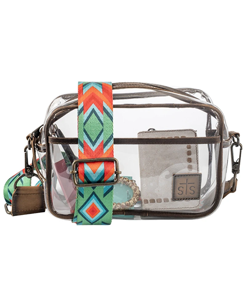 STS Ranchwear by Carroll Women's Lucy Clear Stadium Crossbody Bag