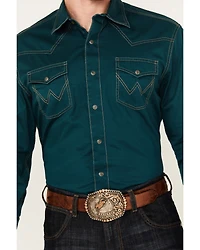 Wrangler Retro Men's Solid Long Sleeve Snap Western Shirt