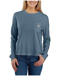 Carhartt Women's TENCEL™ Fiber Series Loose Fit Long Sleeve Graphic Pocket Tee