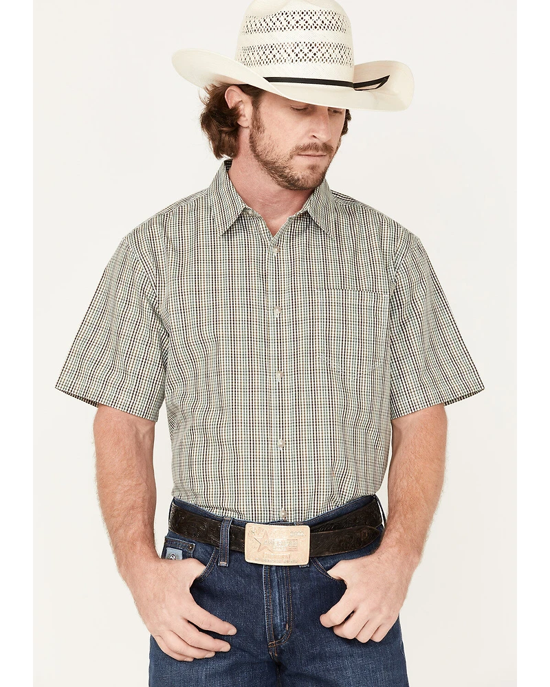 Gibson Men's Cedar Small Plaid Button-Down Western Shirt
