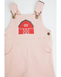 Angel Dear Infant Girls' Barn Corduroy Overalls