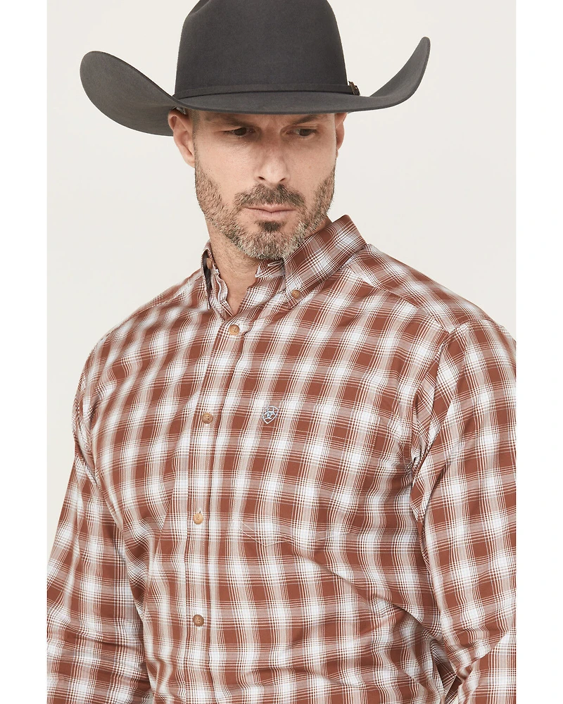 Ariat Men's Cruz Pro Series Plaid Print Long Sleeve Button-Down Stretch Western Shirt
