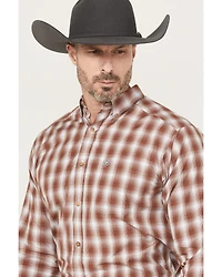 Ariat Men's Cruz Pro Series Plaid Print Long Sleeve Button-Down Stretch Western Shirt