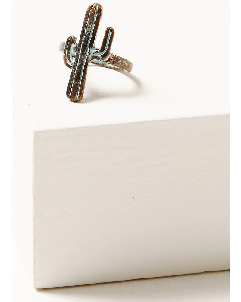 Shyanne Women's Bronze & Turquoise 4-Piece Ring Set