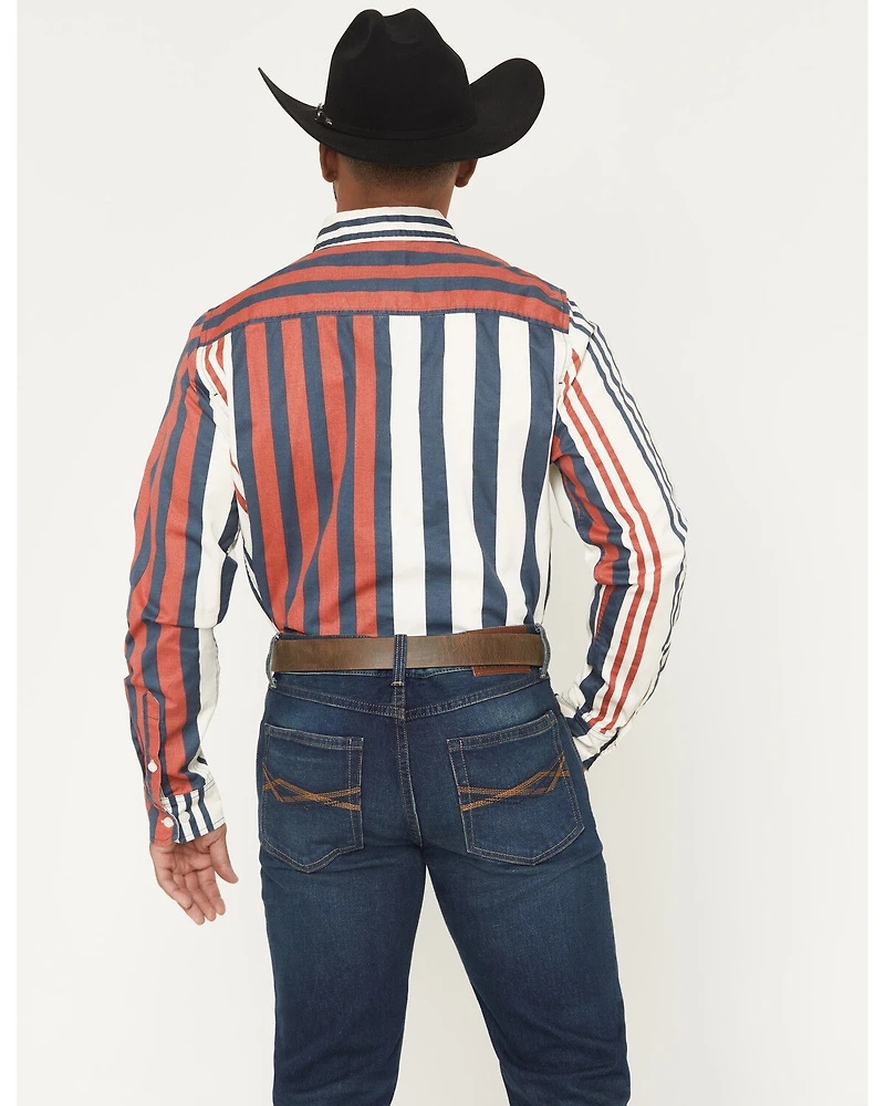 Kimes Ranch Men's 1992 Striped Long Sleeve Button-Down Western Shirt