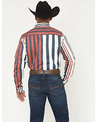Kimes Ranch Men's 1992 Striped Long Sleeve Button-Down Western Shirt