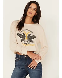 Wrangler Women's Yellowstone We Don't Choose The Way Long Sleeve Cropped Tee
