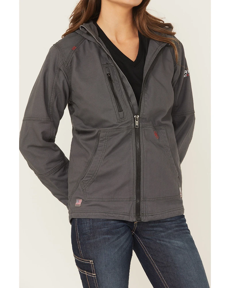Ariat Women's Iron Grey FR Duralight Stretch Canvas Jacket