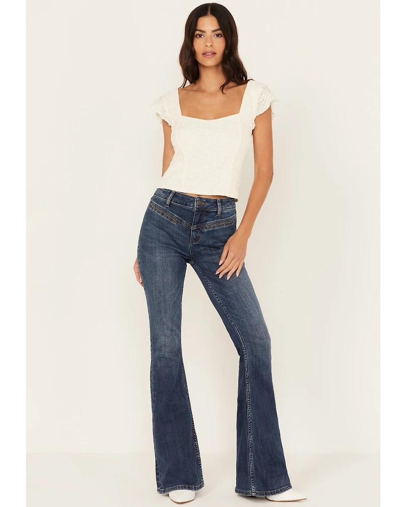 Idyllwind Women's Carvell Medium Wash Gypsy High Rise Stretch Flare Jeans
