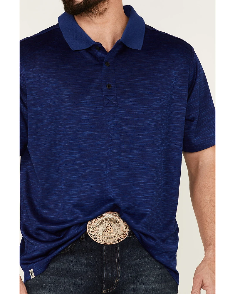 RANK 45® Men's Elite Stripe Short Sleeve Performance Polo Shirt