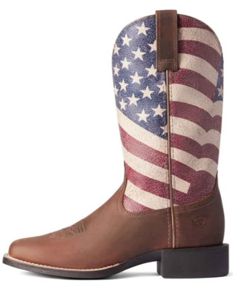 Ariat Women's Round Up Patriot Western Performance Boots - Square Toe