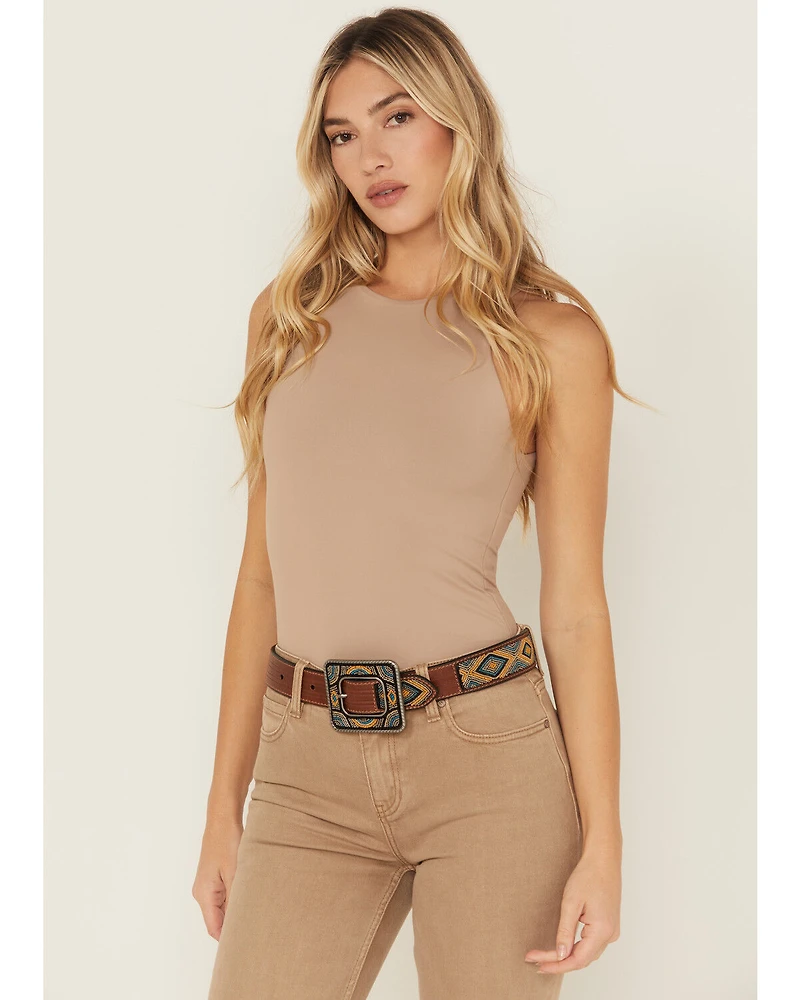 Shyanne Women's Gretchen Beaded Leather Belt