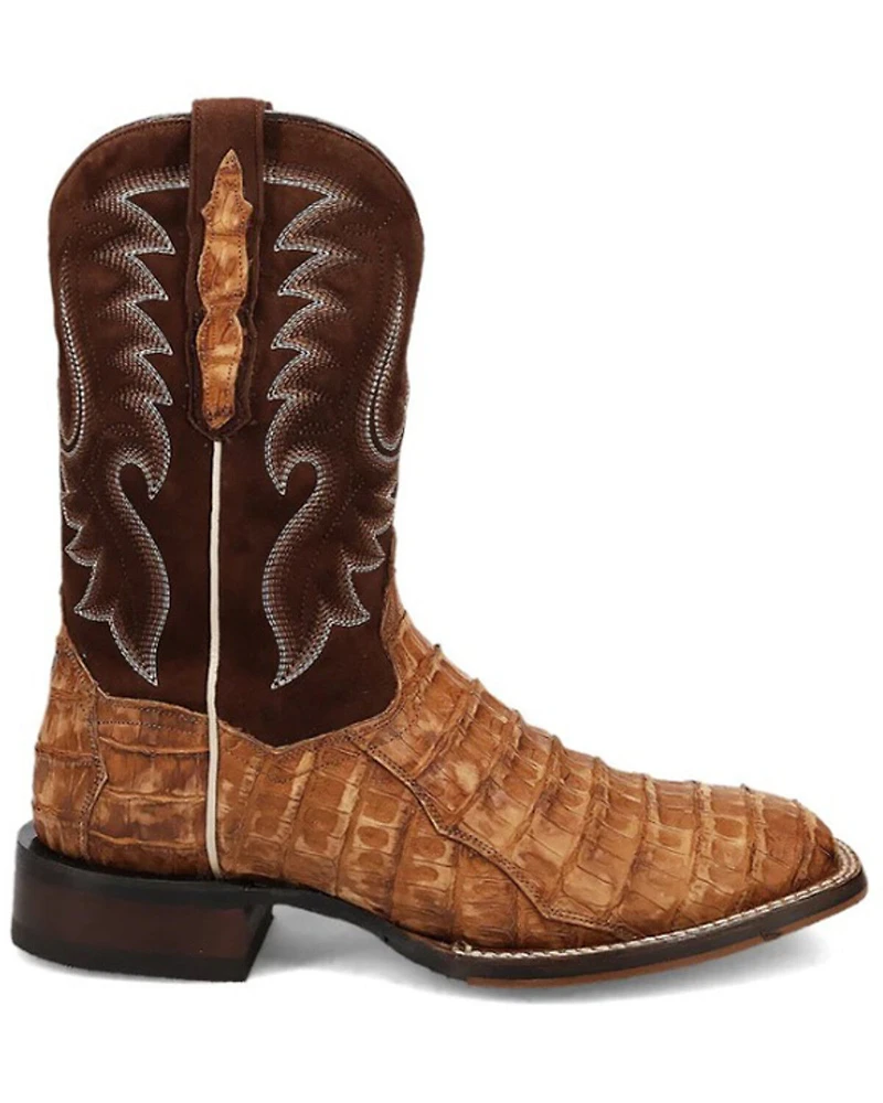 Dan Post Leon Exotic Caiman Western Boots - Broad Square Toe
