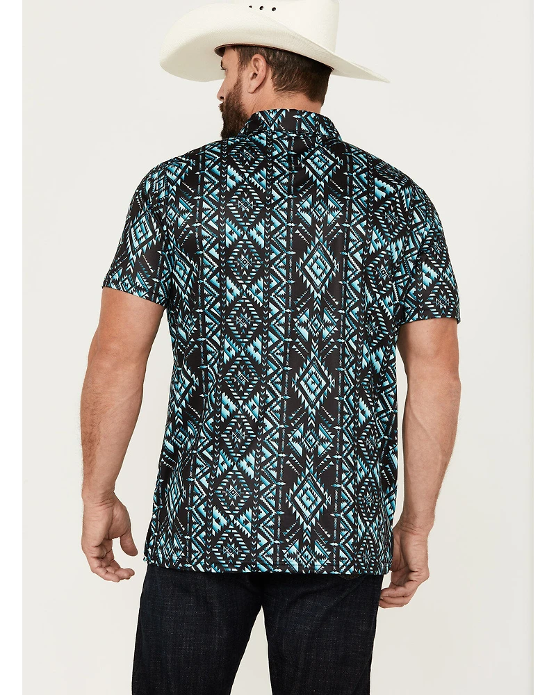 Rock & Roll Denim Men's Boot Barn Exclusive Southwestern Print Short Sleeve Polo Shirt