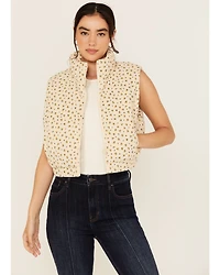 26 International Women's Floral Print Puffer Vest