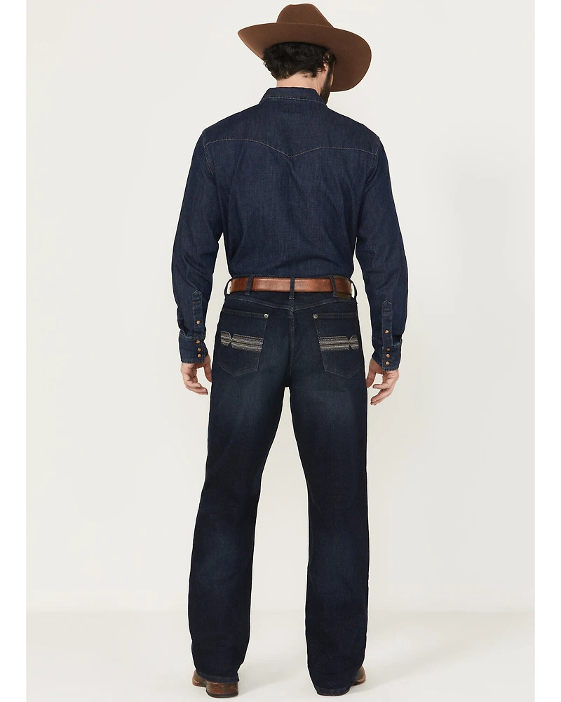 Wrangler 20X Men's Alvarado 33 Dark Wash Extreme Relaxed Straight Stretch Denim Jeans