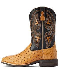 Ariat Men's Dagger Full-Quill Ostrich Exotic Western Boots - Broad Square Toe