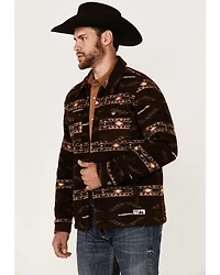 Powder River Outfitters Men's Southwestern Print Berber Zip Jacket