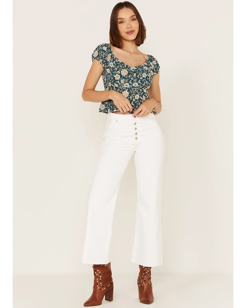 Shyanne Women's Floral Print Flounce Top